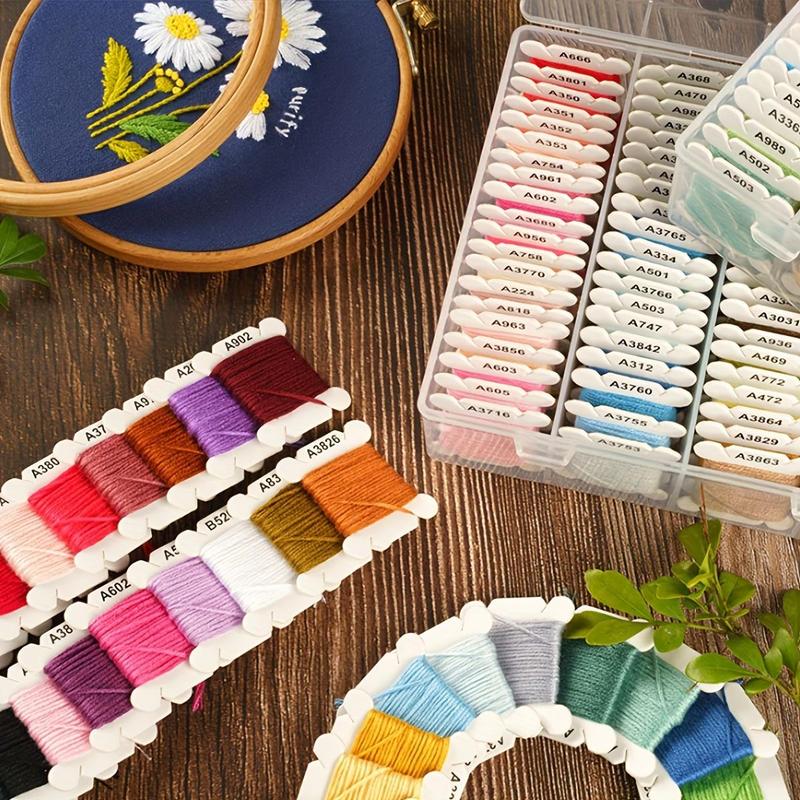 Cross Stitch Embroidery Thread Set, 80pcs box Embroidery Starter Kit, Colorful Embroidery Thread Set, Handmade DIY Craft Cotton Thread