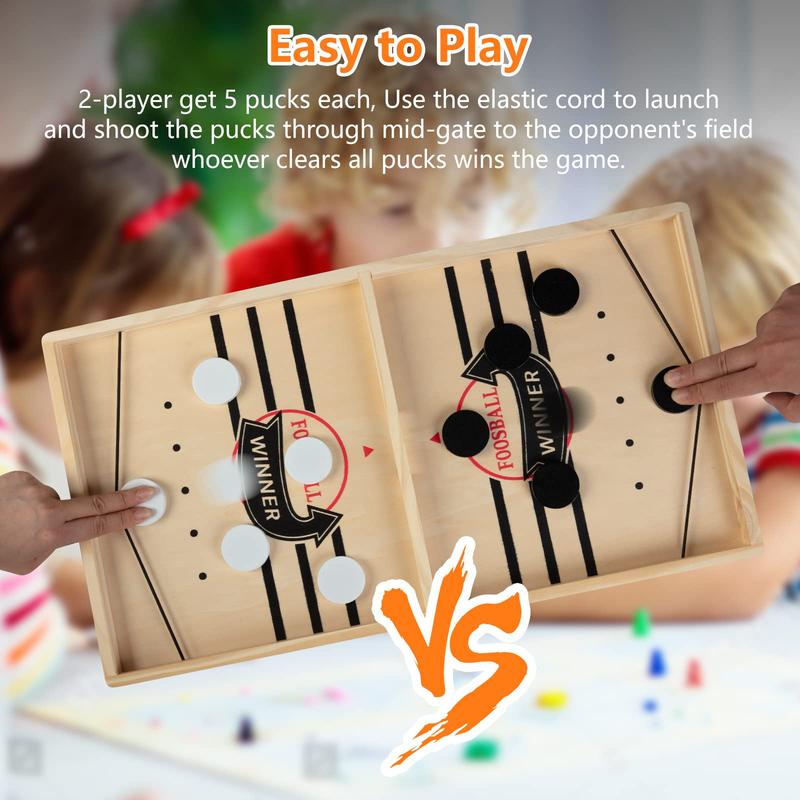 Wooden Hockey Game for Hand-eye Coordination, Interactive Desktop Hockey Game Toy, Creative Indoor Game Supplies for Family Party, Perfect for Autumn, Winter, Christmas Gift for The Family