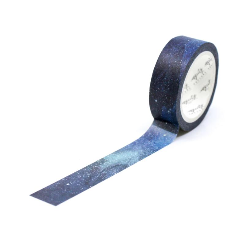 Starry Night Sky Watercolor Washi