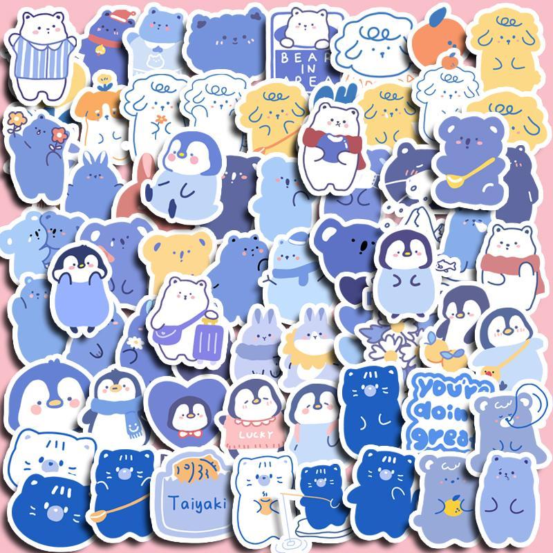 100pcs Cartoon Animals Pattern Stickers, Cute Waterproof Decorative Stickers, DIY Decals For Water Bottle, Laptop, Phone Case, Scrapbooking, Journal Making