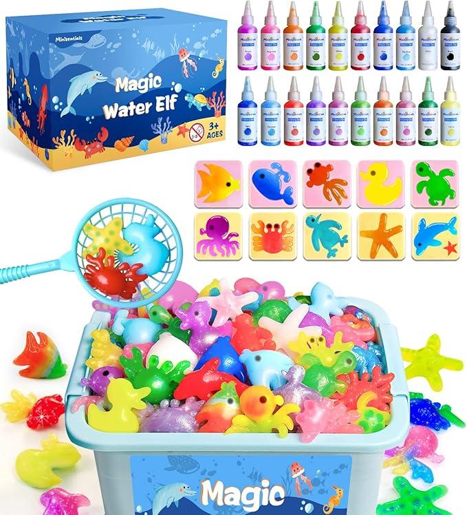 Aqua Fairy Water Gel Kit Magic WaterElf Toy 20 Colors Magic Gel Aqua Art10 Molds Squishy Maker Party FavorBirthday DIY STEM Christmas Gifts