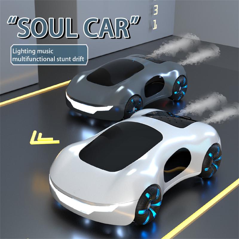 Remote Control Car, 2.4GHz Futuristic Gesture Sensing RC with Cool Lighting and Spray, 360° Rotating Side Drift RC Cars for Boys Age 6-12 4-7 8-12 Birthday Gifts Toy Cars