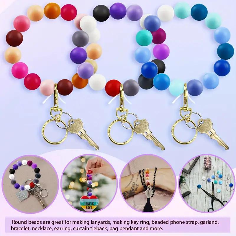 12mm Round Silicone Bead (100pcs), Mixed Color Bead, DIY Jewelry Making Supplies for Necklace Bracelet Keychain Earrings Pendants Crafts