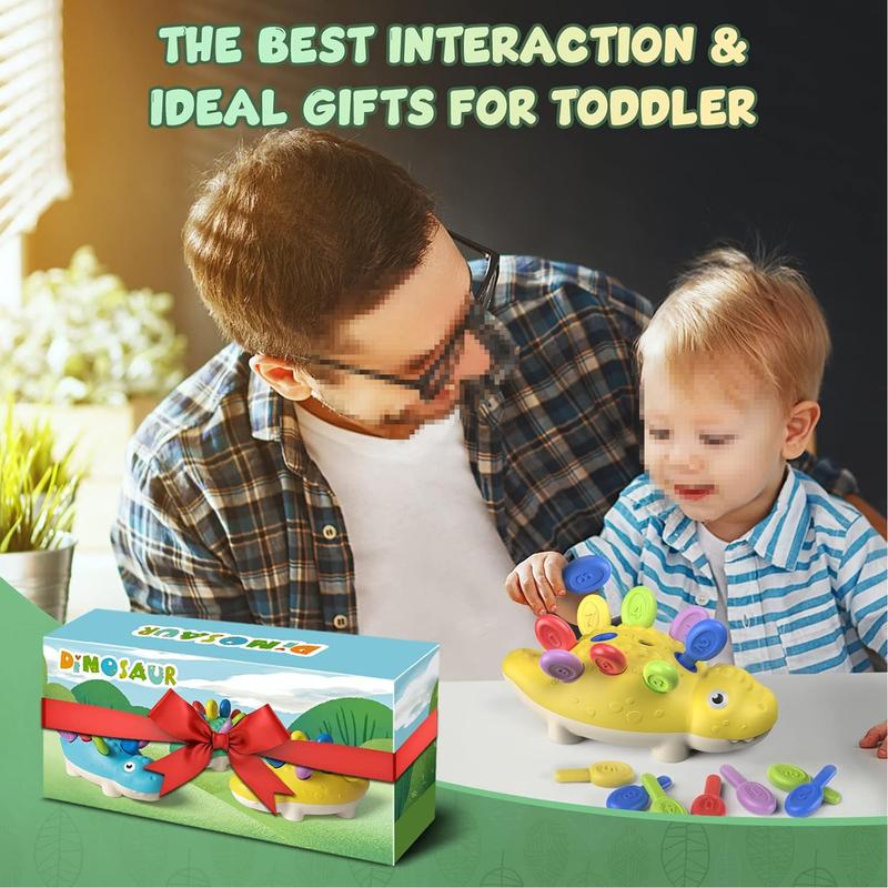 Montessori Dinosaur Toys, Dinosaur Counting Games Develop Fine Motor Skill, Learning Sorting Toys Gifts for Kids