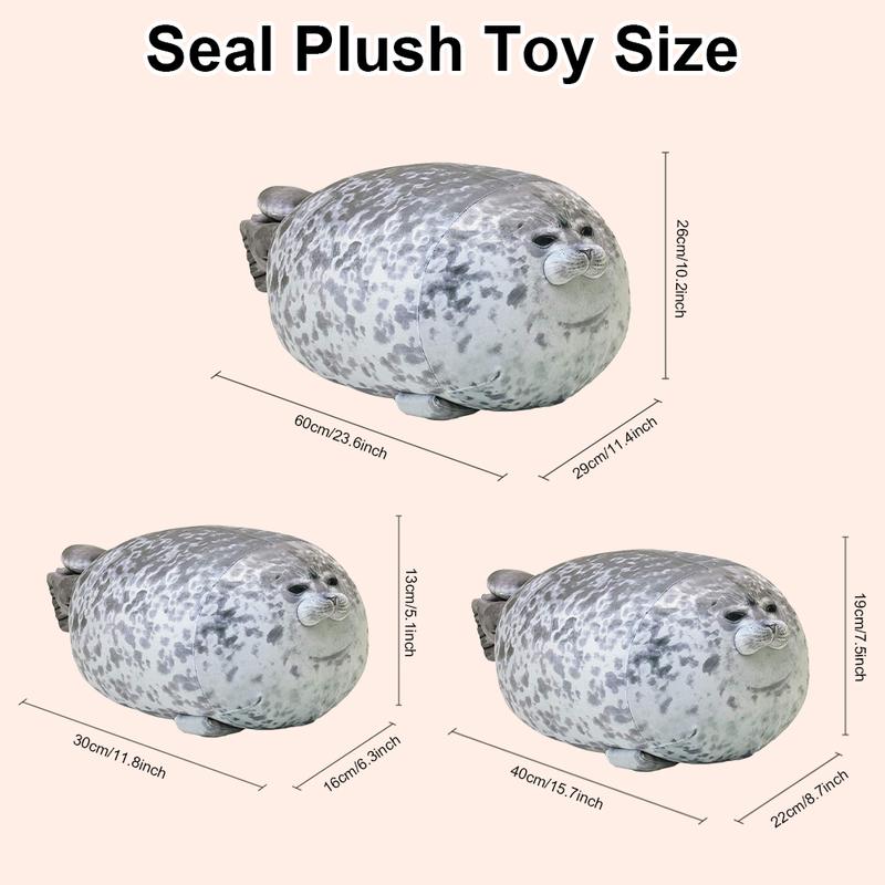 Chubby Seal Plush Toy,Stuffed Cotton Animal Animal Throw Pillow,weird stuffed animals,Soft Comfy Plush Cushion, Lovely Pillow,Home Decorations