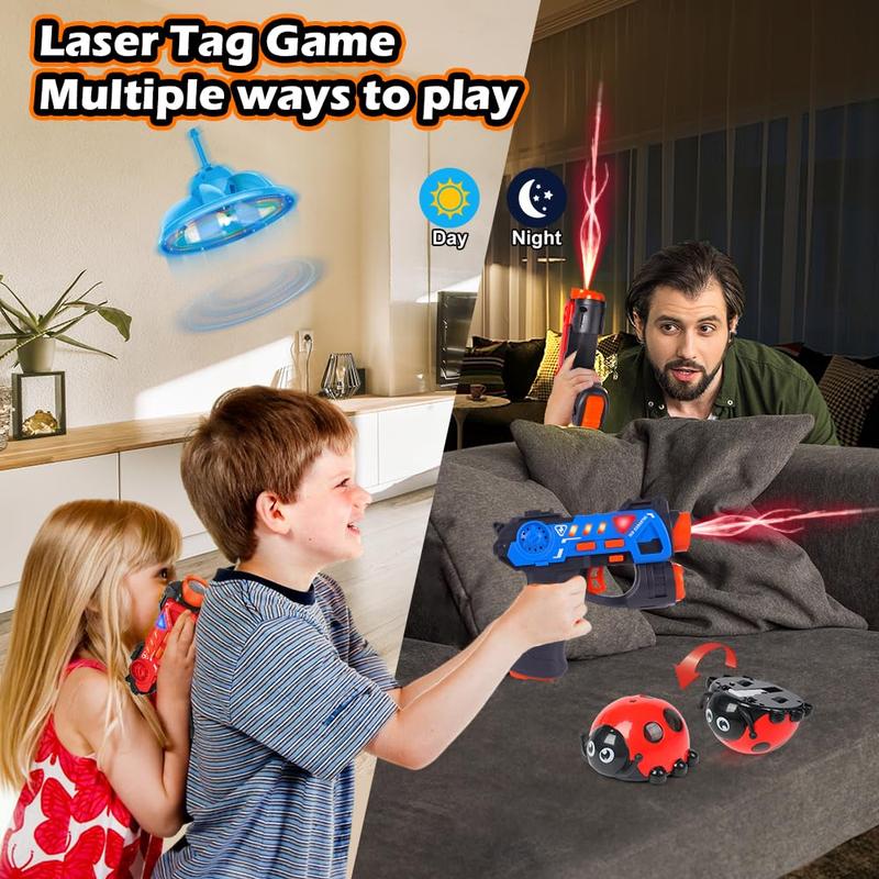 Laser Tag  Set, VATOS 4 in 1 Mini lasertag  Toy for Kids Adults with Flying & Beetle, Blaster Toy  Group Activity Game Easter Gift for Boys Girls Age 3+ newnerfblasters 2024