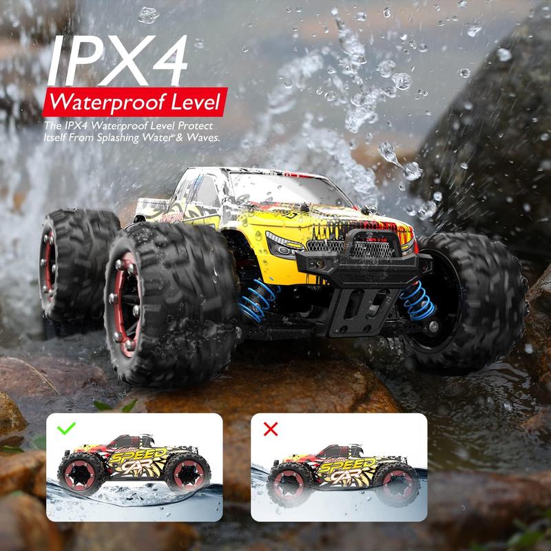 DEERC Cars 9310 High Speed Remote Control Car 30+MPH, 1:16 Scales 4WD Off Road RC Monster Truck,Fast 2.4GHz All Terrains Toy Trucks Gifts,2 Rechargeable Batteries for 40Min Play rc vehicle rc model