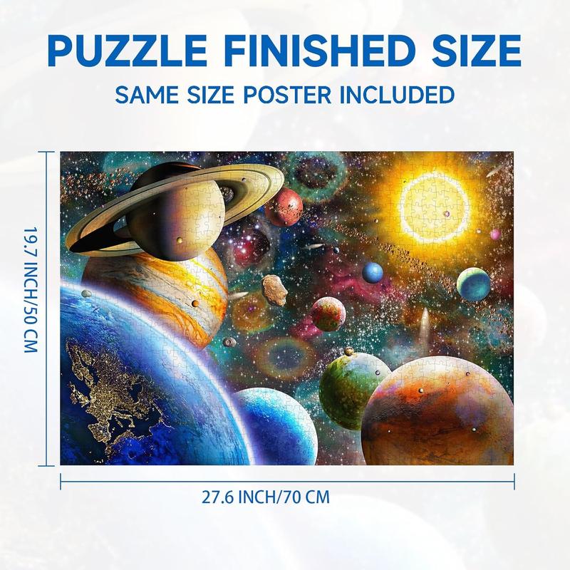 Jigsaw Puzzles 1000 Pieces for , Families (Space Traveler, Solar System) Pieces Fit Together Perfectly