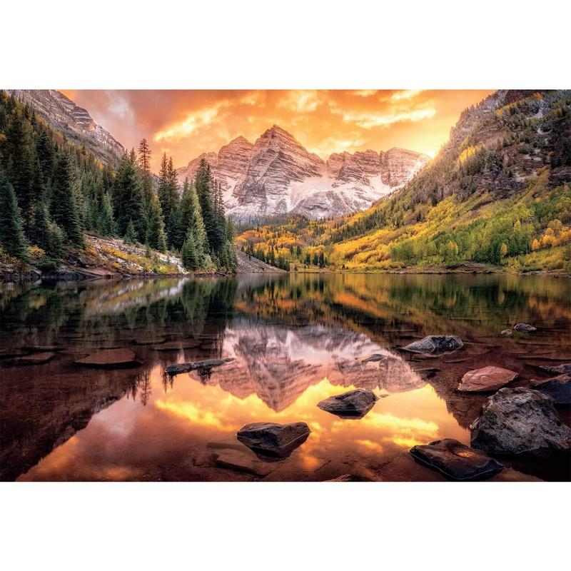 Joshua Snow - Maroon Lake Reflections - 2000 Piece Jigsaw Puzzle for Adults Challenging Puzzle Perfect for Game Nights - Finished Puzzle Size is 38.50 x 26.50