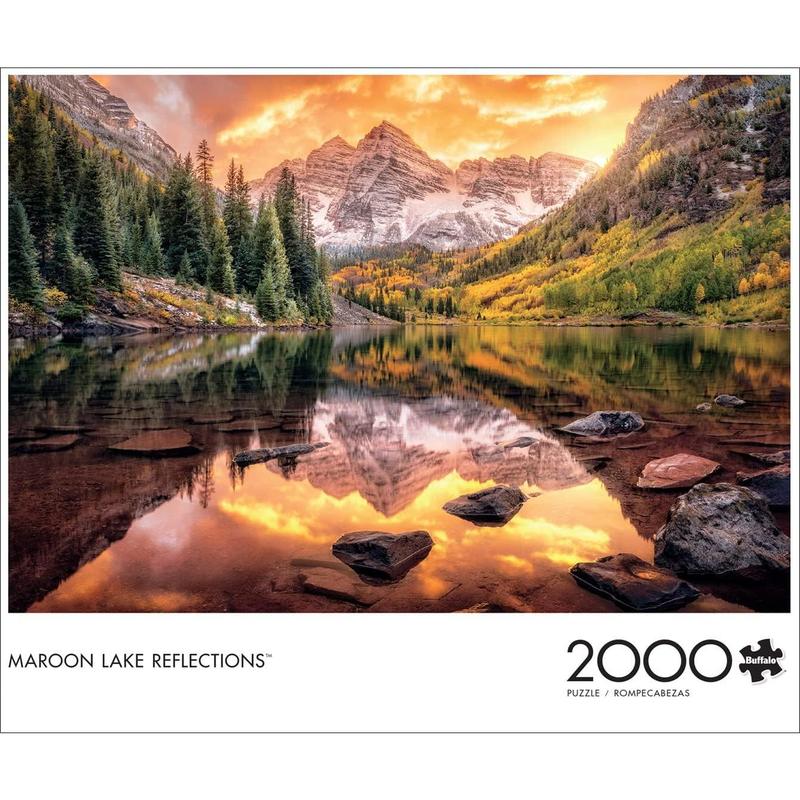 Joshua Snow - Maroon Lake Reflections - 2000 Piece Jigsaw Puzzle for Adults Challenging Puzzle Perfect for Game Nights - Finished Puzzle Size is 38.50 x 26.50