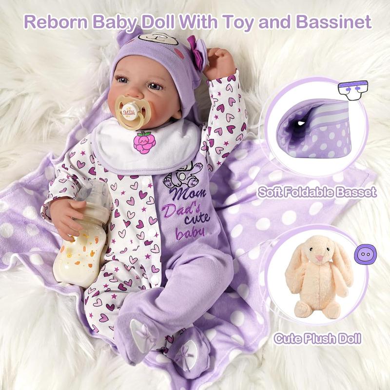 Realistic Reborn Baby Dolls - Lifelike Full Body Newborn Sleepers Handmade Reborn Dolls for Unisex Real Life Baby Dolls That Look Real, Gift Toy for Age 3+