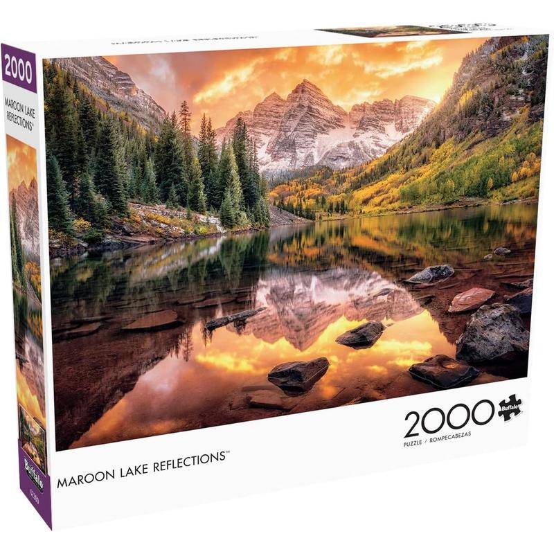 Joshua Snow - Maroon Lake Reflections - 2000 Piece Jigsaw Puzzle for Adults Challenging Puzzle Perfect for Game Nights - Finished Puzzle Size is 38.50 x 26.50