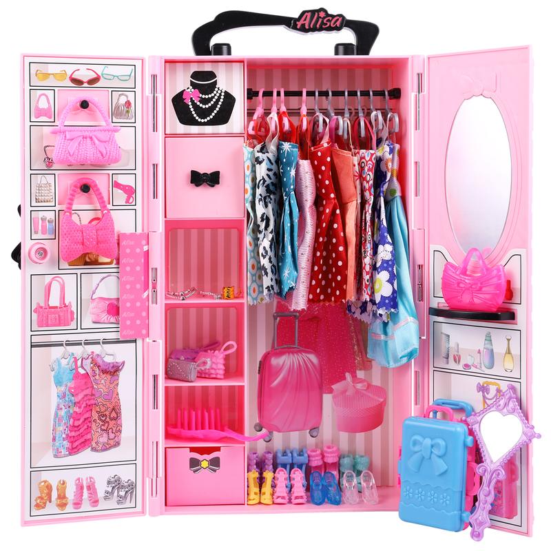 UCanaan 11.5 inch girls dolls and wardrobe set with clothes and accessories, including fashion dolls, dresses and many other accessories, perfect gift for girls Christmas birthday!