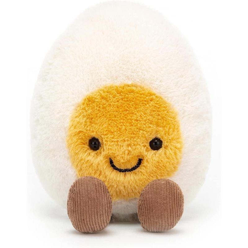 Jellycat Amuseables Boiled Egg Happy Stuffed Toy, Small 5.5 inches | Food Plush | Fun Gift Idea