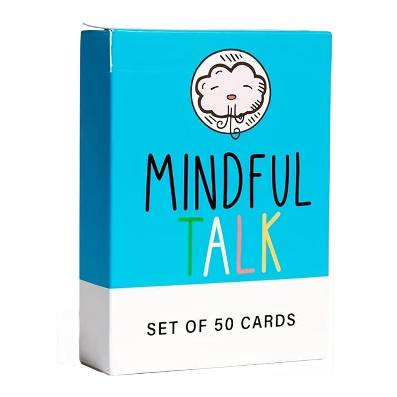 Mindful Talk Card Game, 1 Count Creative Small Gift, Holiday Party Fun Game Box and Gift, Birthday Party Supplies, Aesthetic Home Decor