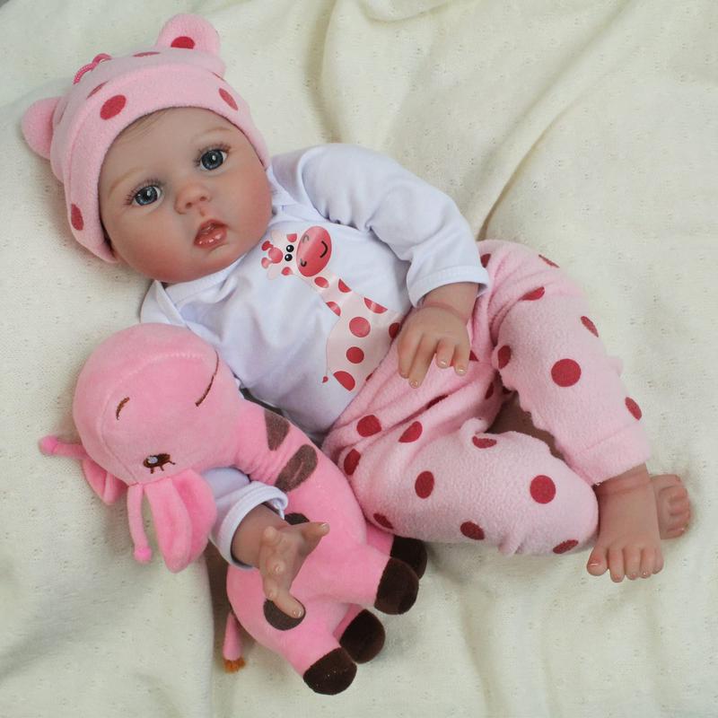 Wooroy Baby Doll - 22 inches Realistic Newborn Soft Vinyl Limbs with a Cloth Baby Dolls Toy for Kids Age 3+, Gift Set, Reborn baby doll, Birthday Gift, Big Sister Gift, Christmas Gift