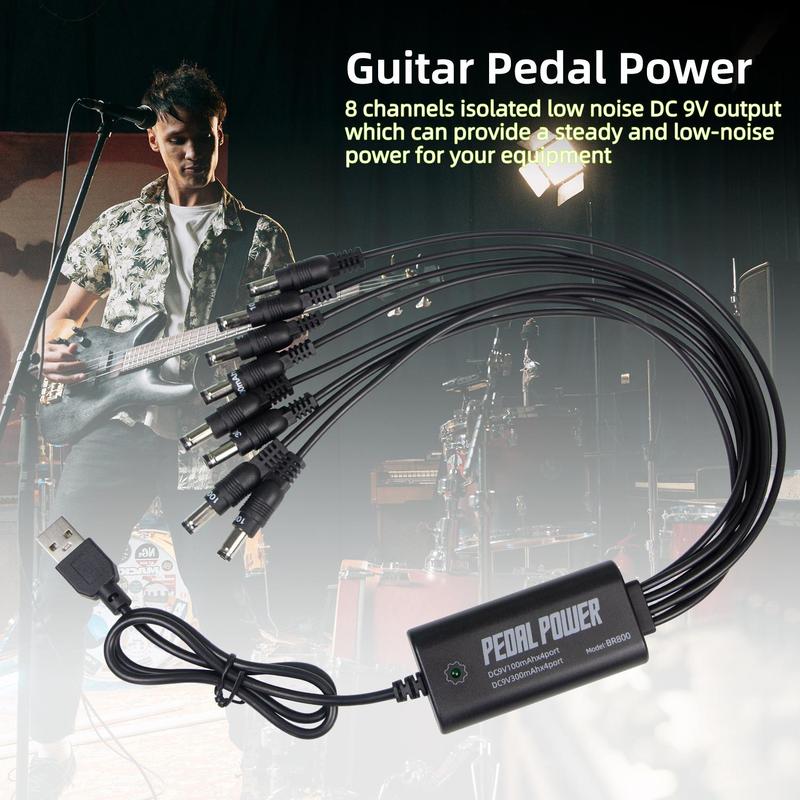 Guitar Pedal Power Supply, 1-8 Channel Guitar Pedal Power Supplies, USB Plug-in Music Effects Power Supply Tool, Music Accessories