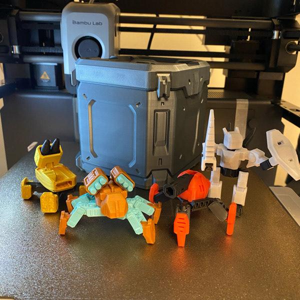 3D Printed Mystery Mech Battle Packs – Fully Articulated Sci-Fi Mini Mechs