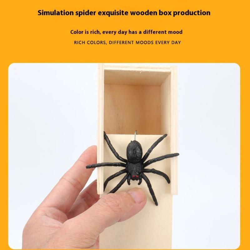 Spider Box Party Game Prop, 1 Count Festival Spider Box, Funny Prank Box for Party Decorations, Party Gift Prop for Birthday Party