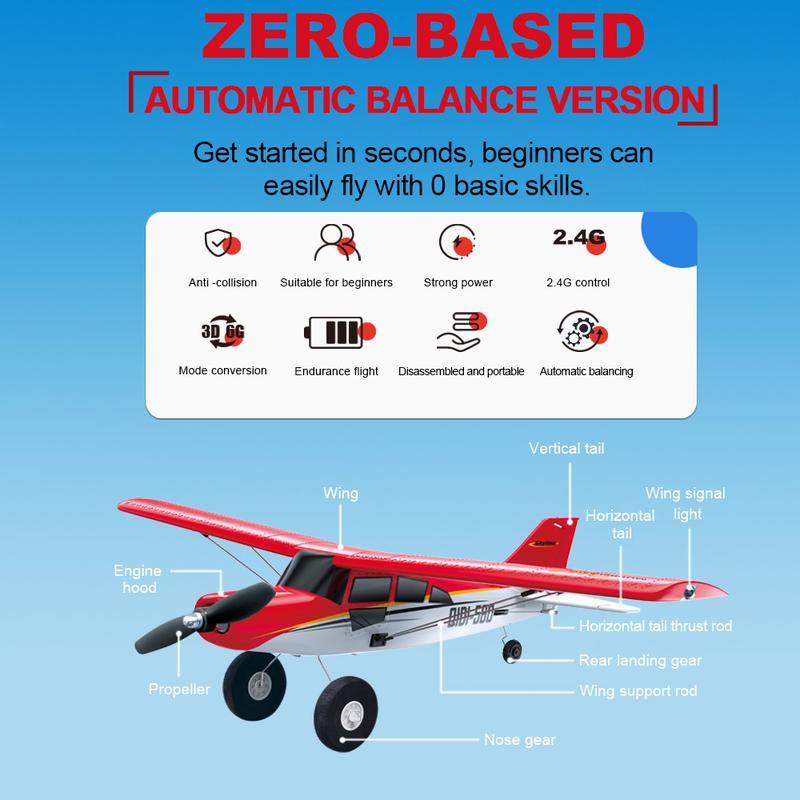 M7 Off-road RC Plane 6-channel Brushless Remote Control Airplane Fixed Wing With 6-Axis Gyro 3D Stunts EPP Foam Aircraft Model Toys