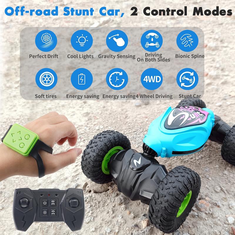 Gesture-Controlled RC Stunt Car - 2.4GHz Remote, 4WD Transforming Off-Road Vehicle with Twisting and Rotating Capabilities, Perfect for Thrilling All-Terrain Stunts.