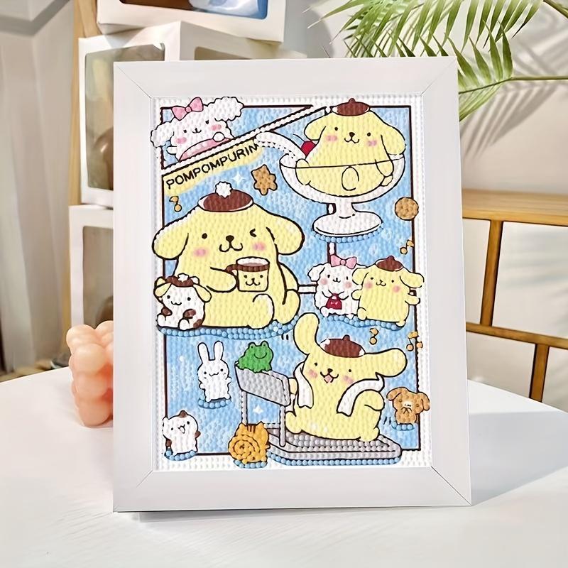 Cartoon Pattern DIY Diamond Art Painting Kit, 1 Set DIY 5D Diamond Art Painting Kit with Frame, DIY Decorative Art Picture for Beginner, Santa Presents