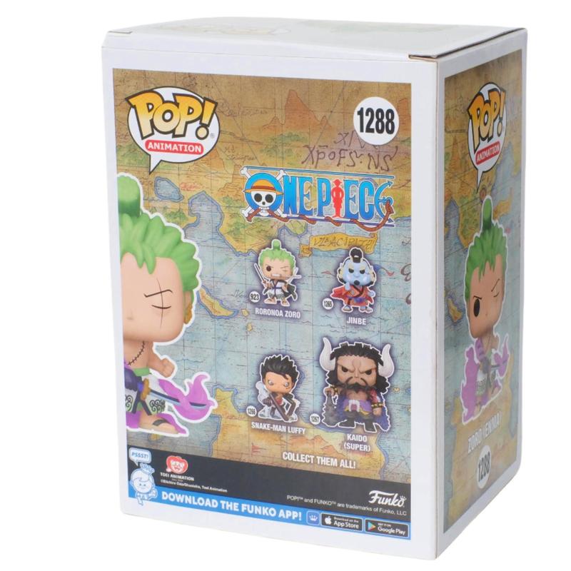 Funko Pop! Animation: One Piece- Zoro  #1288Glows in the dark Chalice Colletibles Ex with Clear Pop Protector