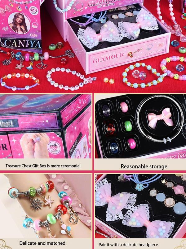 2024 New Style Princess Jewelry Making Kit, Cute Beaded Jewelry Making Kit for Women Girls, Diy Jewelry Making Supplies for Bracelet Necklace Earrings