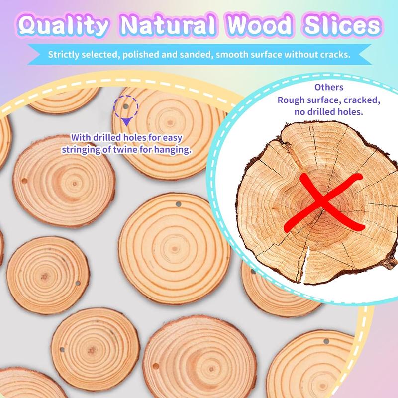 AOSITE Wooden Crafts Kit for Kids-Glow in The Dark-Arts and Crafts for Kids Ages 6-12, Wood Slices Painting Craft Activities Kits, Creative Art Toys for 6 7 8 9 10 11 12 Year Old