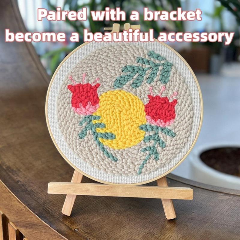 DIY Handmade Embroidery Kit, 1 Count Flower Pattern Embroidery, DIY Embroidery Tool Set, Personalized Decompression Handmade Toys