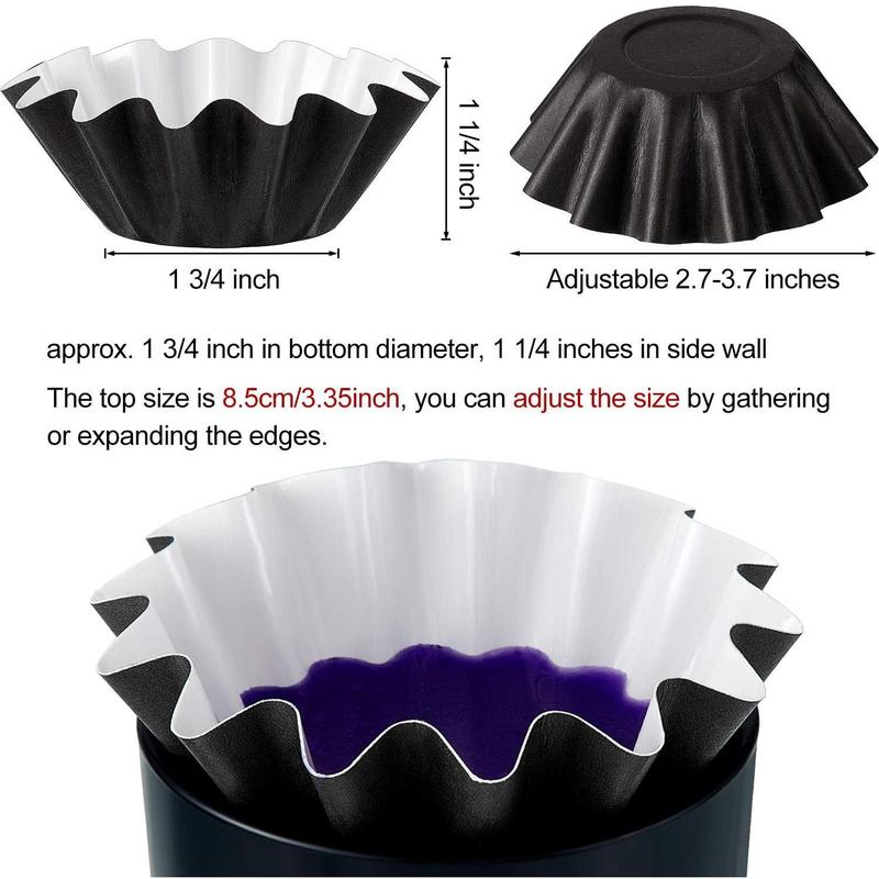 Wax Melt Liners Reusable Wax Warmer Leakproof Candle Warmer Liners Wax Tray for Scented Wax, Electric Wax Warmers Pluggable Wax Melter and Burner(Black, 25 Count)