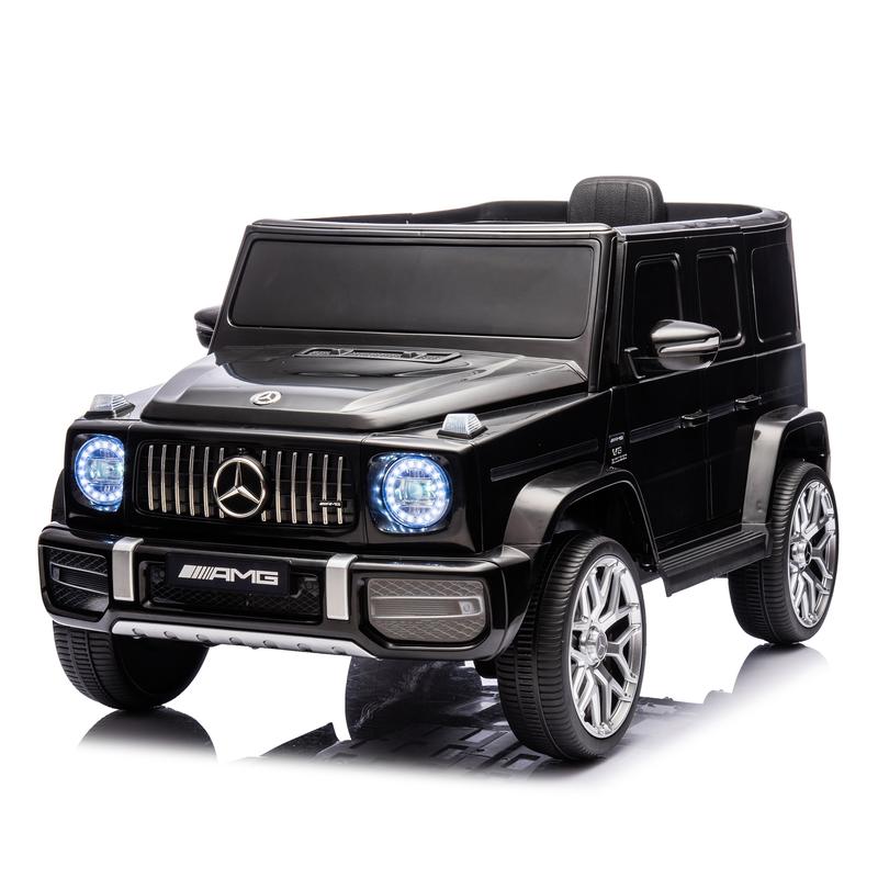 Licensed Mercedes Benz G63 Kids Ride On Car, 12V Electric Vehicle with Remote Control, Double Open Doors, Music Bluetooth, Wheels Suspension, Battery Powered for Children Boys Girls White Remote Control Hobby