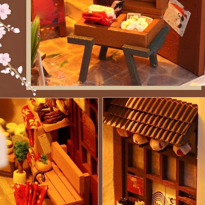 DIY House Design Bookcase, 3D Wooden Bookcase, Book Decorative Ornament, Home Decoration Craft