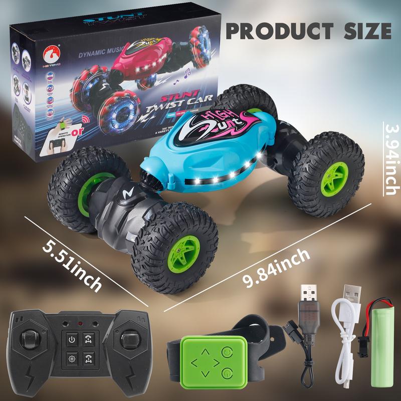 Gesture-Controlled RC Stunt Car - 2.4GHz Remote, 4WD Transforming Off-Road Vehicle with Twisting and Rotating Capabilities, Perfect for Thrilling All-Terrain Stunts.