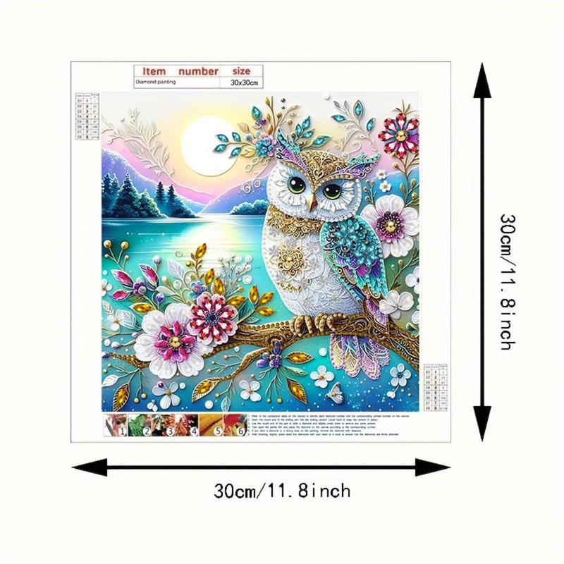 Owl Pattern DIY Diamond Arts Colorful Painting Kit without Frame, DIY 5D Diamond Arts Colorful Painting for Bedroom Home Wall Decor