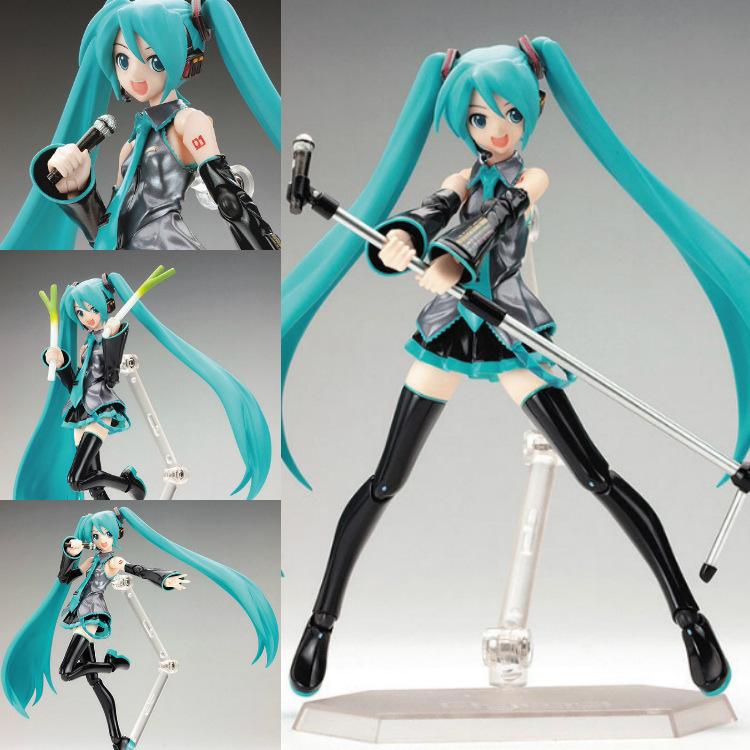 14cm Hatsune Miku Figma with Accessories Movable Joints Action Figure Anime Figures Statue Character Toy Collection Cartoon Game Doll Model Desktop Decorations Party Gift