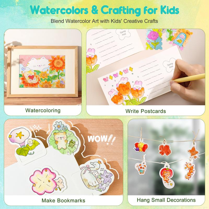 JarMelo Paint with Water Coloring Book,Watercolor Painting Sets for Kids Educational Insight Drawing Crafts Kit Gifts Art Activity Travel Toy Busy Book