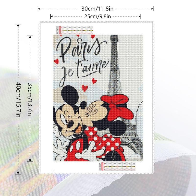 Disney Mickey Mouse & Minnie Mouse Pattern DIY Diamond Arts Colorful Painting Kit without Frame, DIY Decorative Art Picture for Beginner