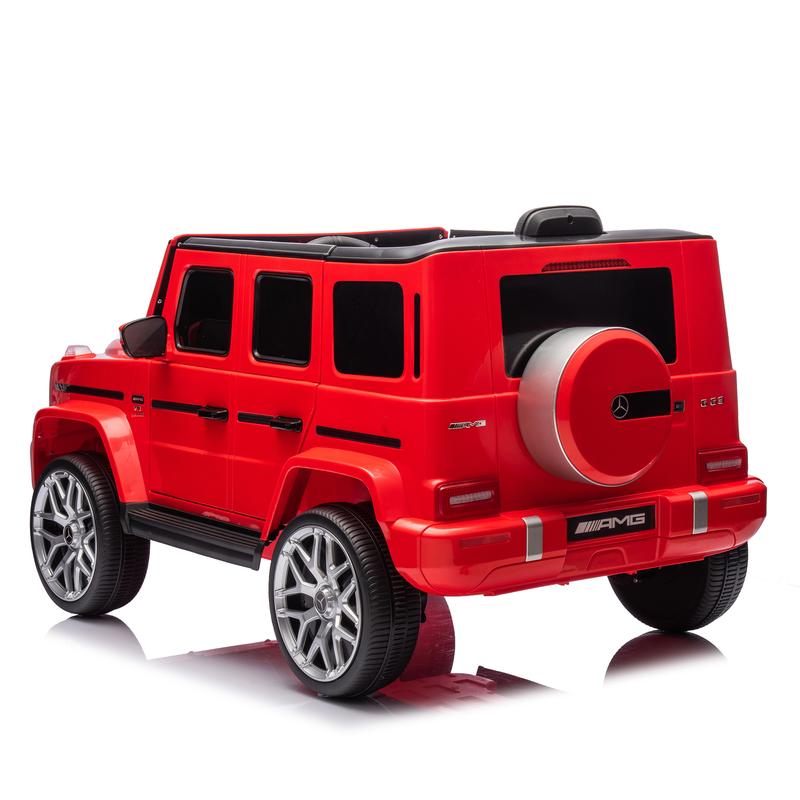 Licensed Mercedes Benz G63 Kids Ride On Car, 12V Electric Vehicle with Remote Control, Double Open Doors, Music Bluetooth, Wheels Suspension, Battery Powered for Children Boys Girls White Remote Control Hobby