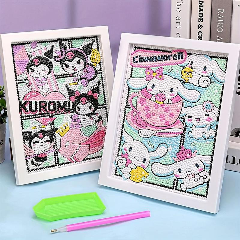 Cartoon Pattern DIY Diamond Art Painting Kit, 1 Set DIY 5D Diamond Art Painting Kit with Frame, DIY Decorative Art Picture for Beginner, Santa Presents