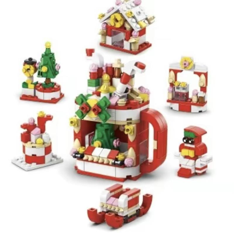 Christmas building block blind box,Christmas CountdownToys for Kids, Girls and Boys Christmastrain,Santa Claus,and Christmas shopbuilding blocks, Christmas gift for kids6+ Years,Best Christmas Gift for kids