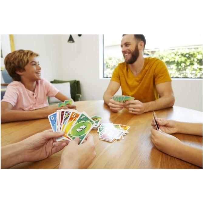 Mattel Games UNO Nothin' But Paper Card Game, Family Game with 100 Percent Paper and Fully Recyclable for 2-10 Players