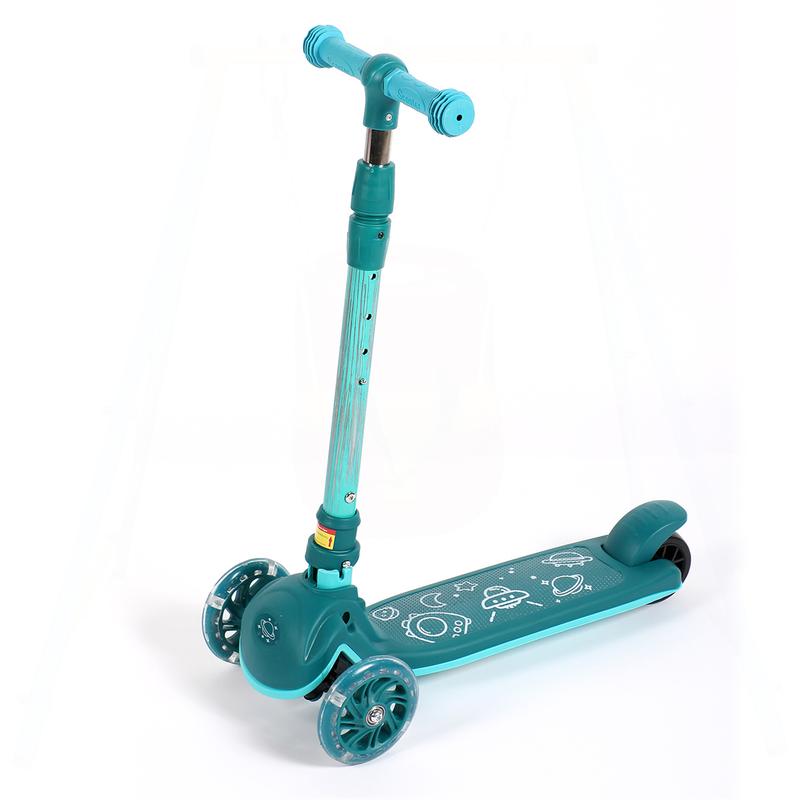 Outdoor Lightweight Protable Kick Scooter for Kids 3-10 years with Adjustable Height Handlebar & Wide Standing Board, Wheel with Brake, safe to play