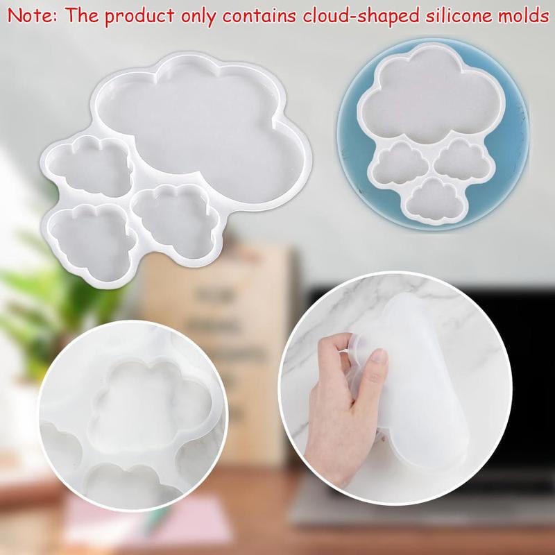 Cloud Shaped Silicone Mold, Cloud Shaped DIY Resin Casting Mold, DIY Resin Casting Mold for Keychain, Pendant, Jewelry Pendant, Home, Bedroom, Office, Plaque