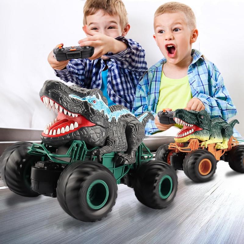 Remote Control Dinosaur Truck for Kids 3-72.4Ghz RC Dinosaur Truck with LED Light & Sound Spray Function, Dinosaur Toys for 3 4 5 6 7 8 Year Old Kids Boys Girls 1:20 Scale RC Car