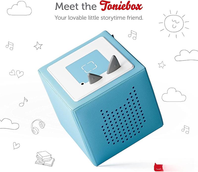 Toniebox Audio Player Starter Set with Playtime Puppy - Listen, Learn, and Play with One Huggable Little Box - Light Blue