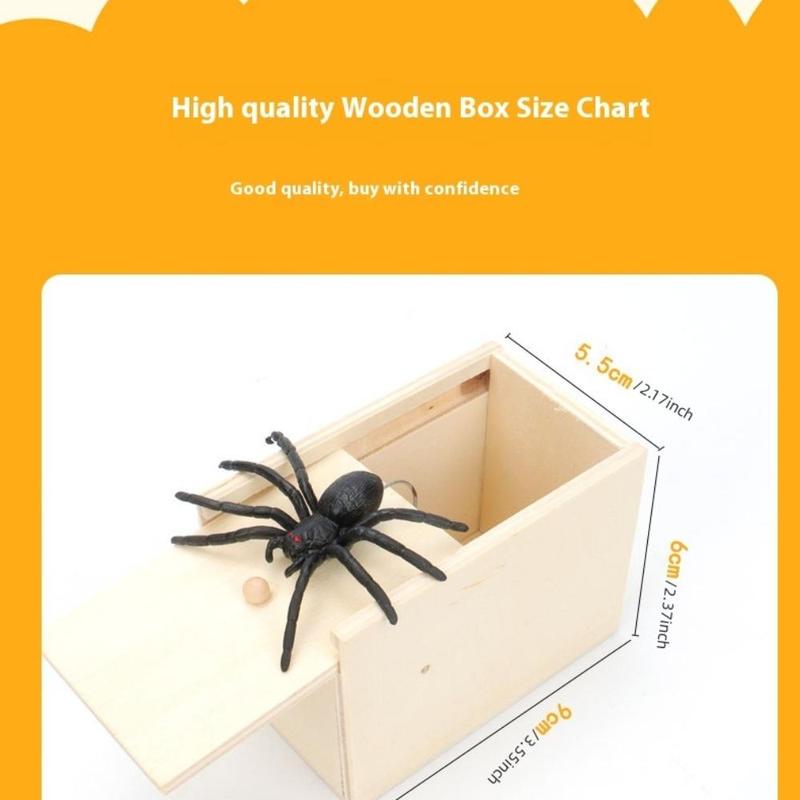 Spider Box Party Game Prop, 1 Count Festival Spider Box, Funny Prank Box for Party Decorations, Party Gift Prop for Birthday Party