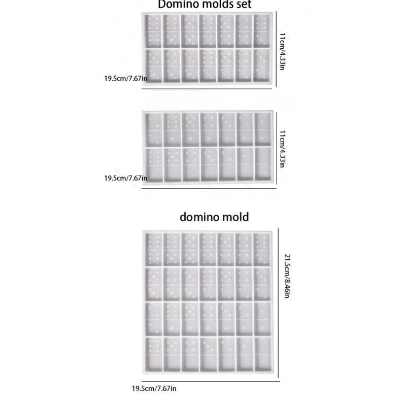 DIY Domino Silicone Mold, Multi Grid Domino Mold, Puzzle Arithmetic Board Game Chess Drop Glue Mold, DIY Mold for Candle & Soap Making