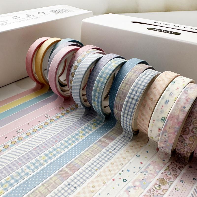 Washi Tape Set, 20 Rolls box Retro Washi Tape, Creative Decorative Tape, DIY Decorative Tape for Scrapbooking, Journaling, Gift Wrapping