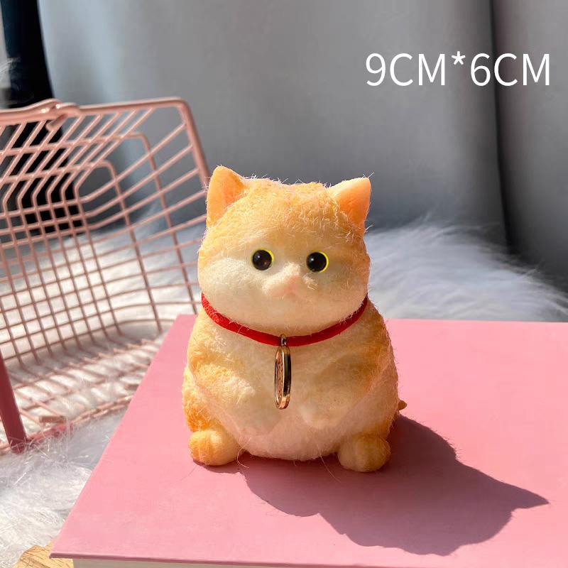 Creative Lucky Cat Cute Ginger Cat Slow Rebound Toy With Soft Clay For Squeezing Decompression Children's Gift Ornament Toy